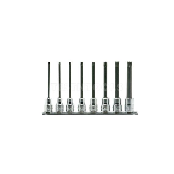 KOKEN TORX BIT SOCKET SET ON RAIL 3/8" DRIVE T20 - T55 8 PIECE RS3025/8-L100R