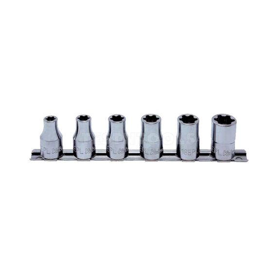 KOKEN TORX PLUS EPL SOCKET SET ON RAIL 1/2" DRIVE 10EPL - 20EPL 6 PIECES RS4425/6-EPL