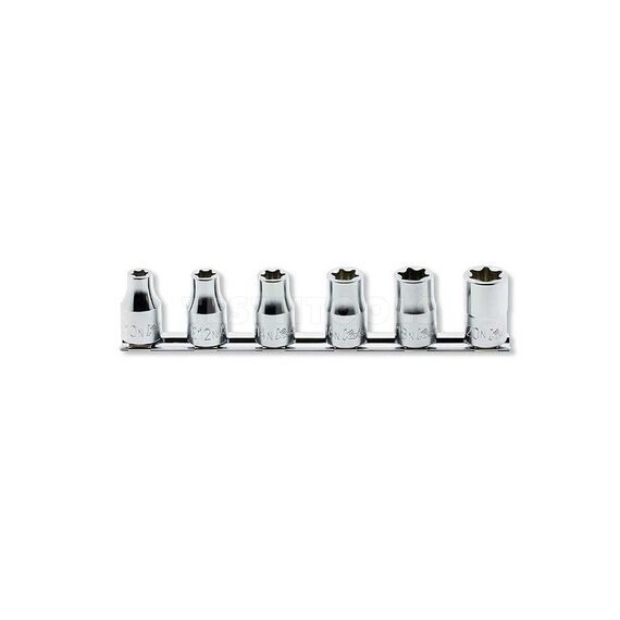 KOKEN TORX SOCKET SET ON RAIL 1/2" DRIVE E10N - E20N 6 PIECE RS4425/6-N