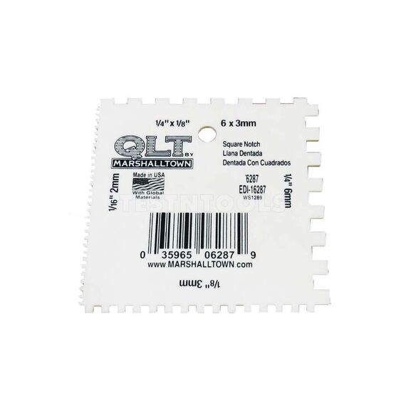 MARSHALLTOWN QLT PLASTIC SQUARE NOTCH SPREADER MT6287