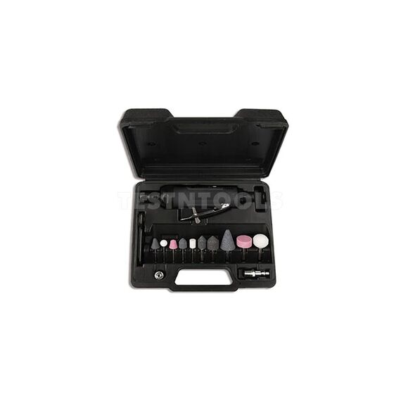 AMPRO AIR DIE GRINDER KIT 1/4" DRIVE 15 PIECE GRID-A6315