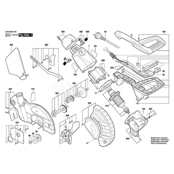 BOSCH PCM1800 SPARE PART NUMBER 814 - ARMATURE 1619PA1360