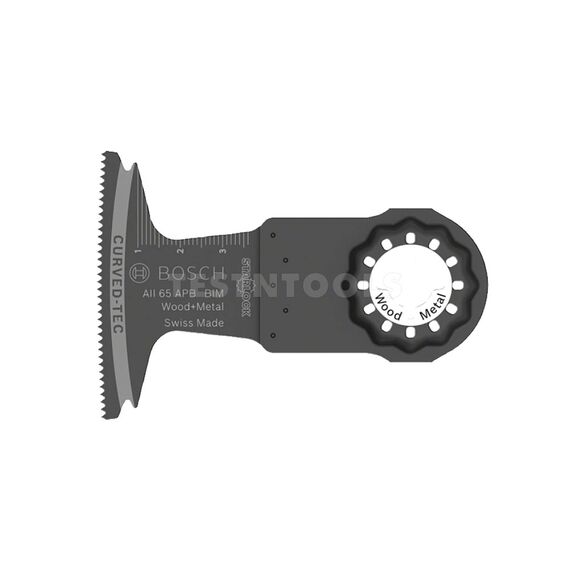 BOSCH STARLOCK MULTI-TOOL BI-METAL PLUNGE CUT BLADE FOR WOOD & METAL 65MM X 40MM 1ERAII65APB 2608664910