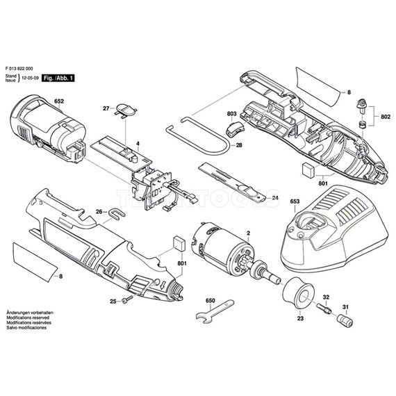 DREMEL 8220 SPARE PART NUMBER 4 ELECTRONIC ASSEMBLY 2610021281
