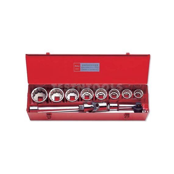 KOKEN SOCKET SET 1" DRIVE 1.7/16" - 2.1/2" 12PT 12 PIECE 8200A
