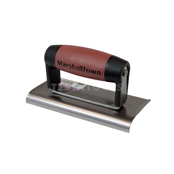 MARSHALLTOWN CARBON STEEL CEMENTERS EDGER CURVE END DURASOFT HANDLE 150MM X 75MM X 10MM MT136