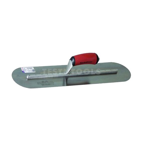 MARSHALLTOWN CARBON STEEL FINISHING TROWEL FULLY ROUNDED DURASOFT HANDLE 500MM X 125MM MTMXS205FD