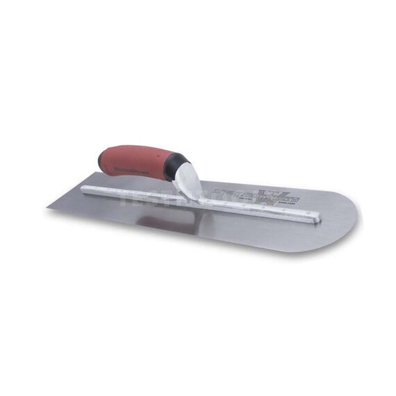 MARSHALLTOWN CARBON STEEL FINISHING TROWEL ROUNDED FRONT DURASOFT HANDLE 500MM X 100MM MTMXS20RED