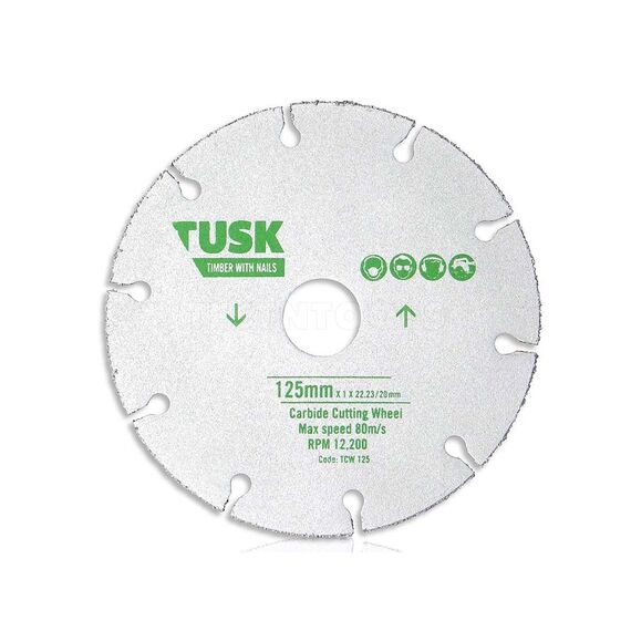 TUSK CARBIDE CUTTING WHEEL 115MM TCW115