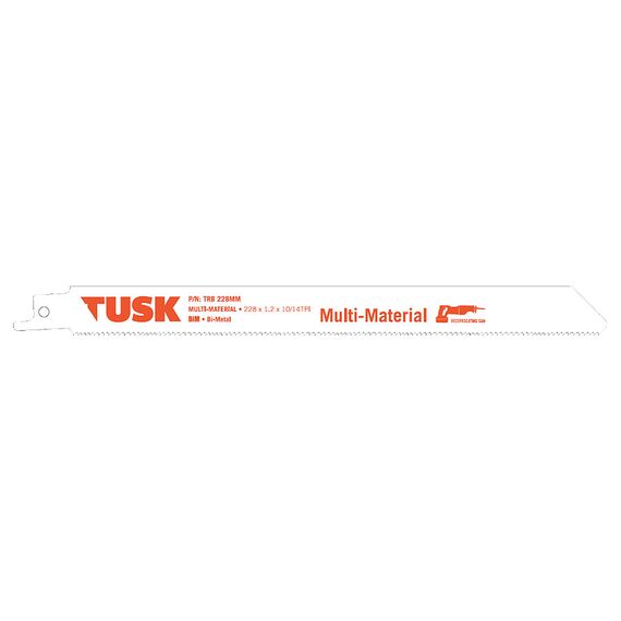 TUSK SABRE SAW BLADE FOR MULTI MATERIAL 228MM 5 PIECE TRB228MM