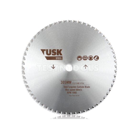 TUSK TUNGSTEN CARBIDE BLADE FOR STEEL 355MM TSCB35580T