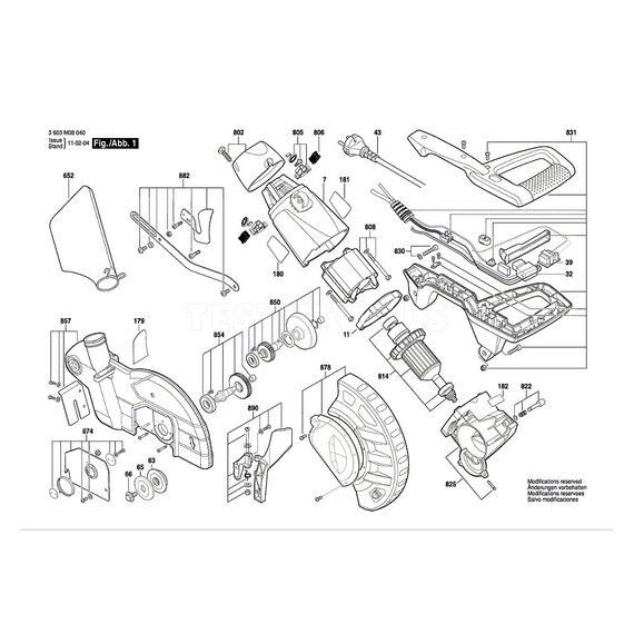 BOSCH PCM1800SD SPARE PART NUMBER 878 - LOWER GUARD 1619PA1369