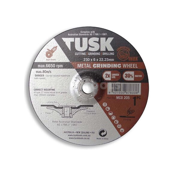 TUSK METAL GRINDING WHEEL 115MM MCO202