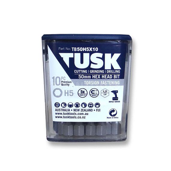 TUSK TORSION BIT 50MM X H5 10 PIECE TB50H5X10