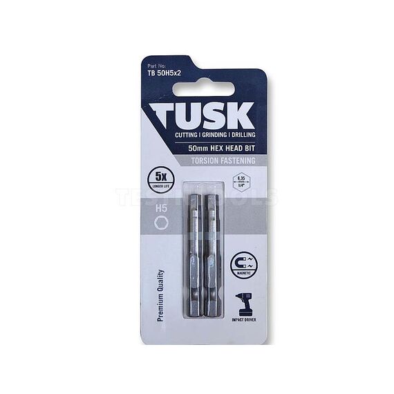 TUSK TORSION BIT 50MM X H5 2 PIECE TB50H5X2