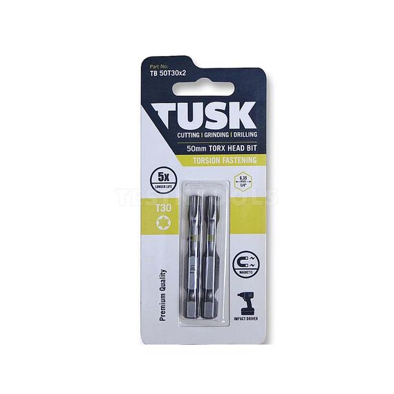 TUSK TORSION BIT 50MM X TORX30 2 PIECE TB50T30X2