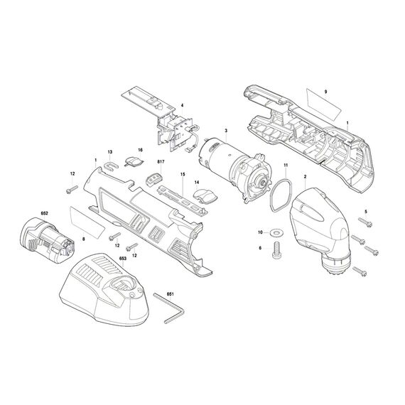DREMEL 8300 SPARE PART NUMBER 3 - MOTOR 2610011184