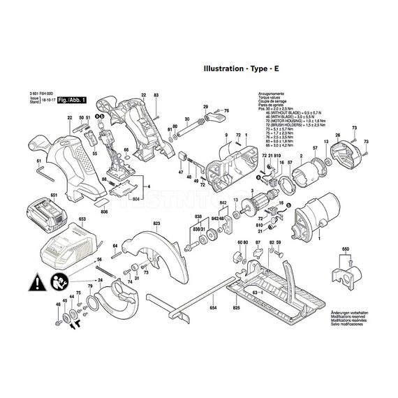 BOSCH GKS18V-LI SPARE PART NUMBER 3 - ARMATURE 18V 1619P01902