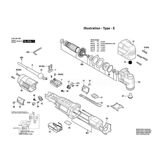 BOSCH GOP30-28 SPARE PART NUMBER 803 - ARMATURE 220-240V 2609199961