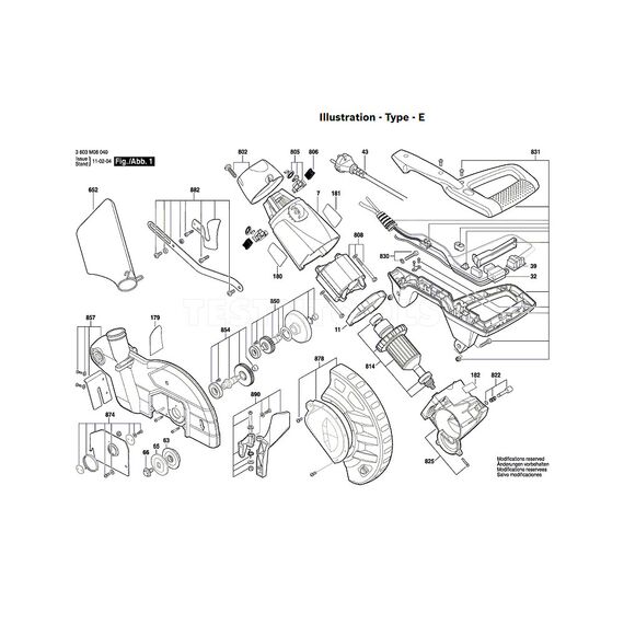 BOSCH PCM1800SD SPARE PART NUMBER 890 - LOCKING LEVER 1619PA1396