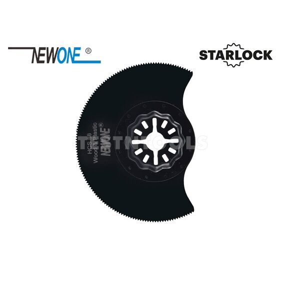 NEWONE STARLOCK TYPE MULTI-TOOL BLADE HCS FOR WOOD AND PLASTIC HALF MOON 88MM