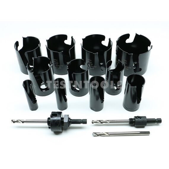 STARRETT MULTI PURPOSE TCT HOLESAW KIT FAST CUTTING 11 PIECE 19-76MM