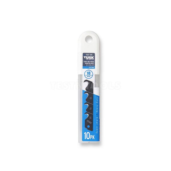 TUSK SNAP OFF KNIFE BLADE HOOK 18MM 10 PIECE TSO184