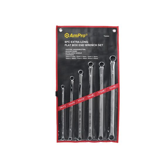 AMPRO DOUBLE BOX END WRENCH SET 10MM - 19MM 6 PIECE WREO-T42461