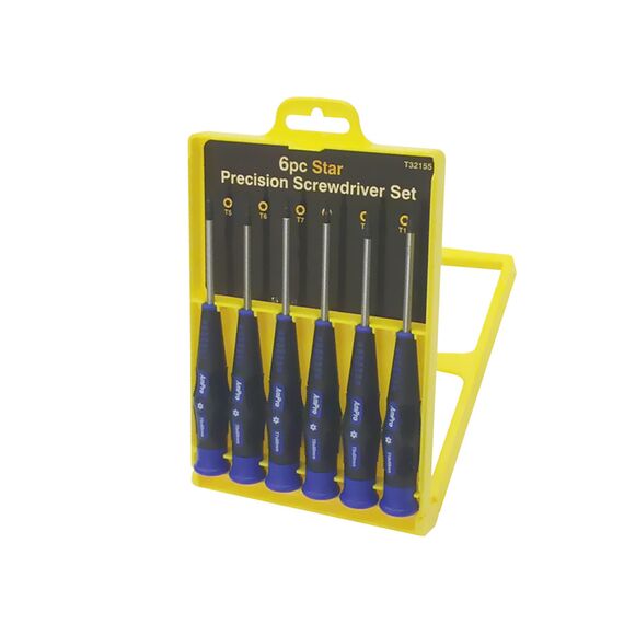 AMPRO PRECISION TORX SCREWDRIVER SET T6 - T15 6 PIECE SCR-T32155