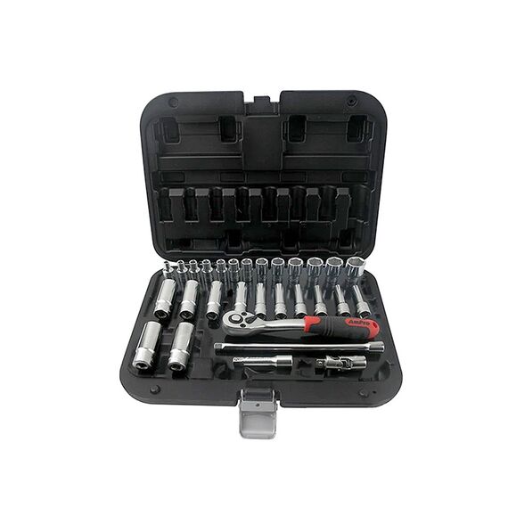 AMPRO SOCKET STANDARD AND DEEP SET 1/4" DRIVE 4MM - 14MM 6PT 29 PIECE SOCS-T46152