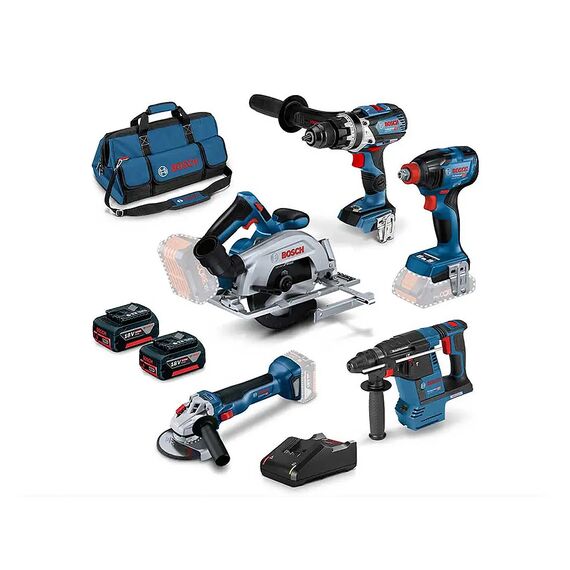 BOSCH 18V 5PC 5.0AH BRUSHLESS COMBO KIT 0615990N3D
