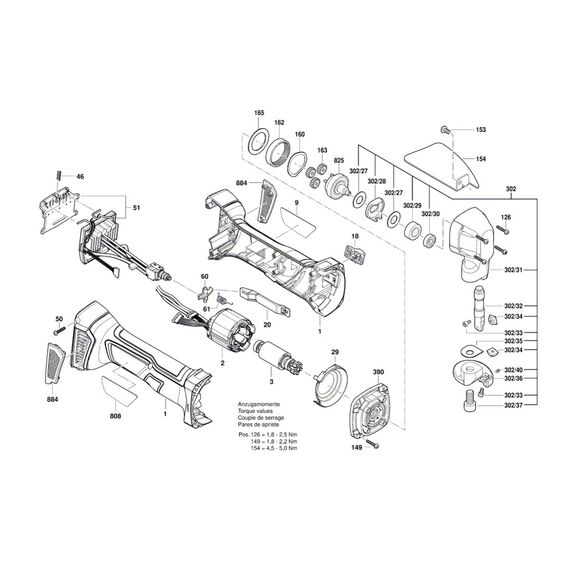 BOSCH GSC 18V-16 BLADE SPARE PART NUMBER 302/34 - 3608635009