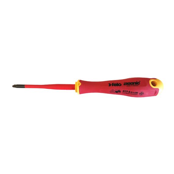 FELO 417 ERGONIC E-SLIM INSULATED SCREWDRIVER PLUS/MINUS Z1 SCR-S417-Z1
