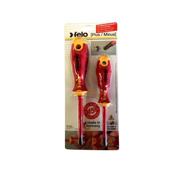 FELO 417 ERGONIC INSULATED SCREWDRIVER SET PLUS/MINUS Z1 Z2 SCR-417-SET