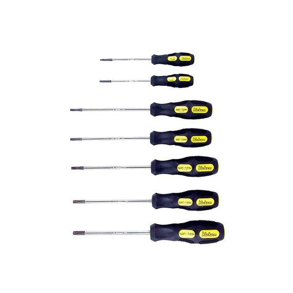KOKEN SCREWDRIVER SET TAMPER PROOF TORX T10H - T40H 7 PIECE 168T/7