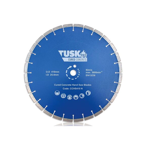 TUSK CURED CONCRETE HAND SAW BLADE 410MM TURBO CCHS410T