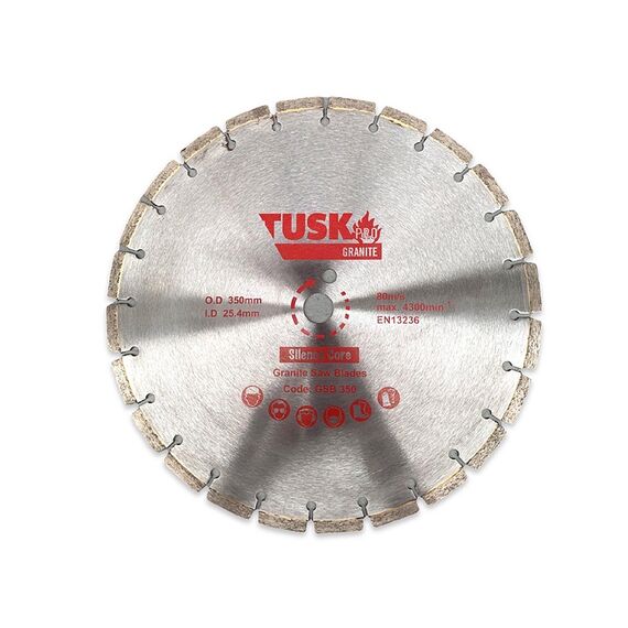 TUSK GRANITE CUTTING SAW BLADE 350MM GSB350