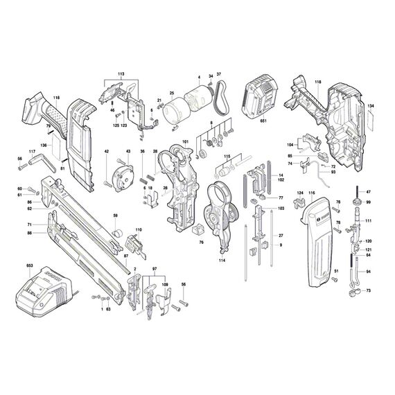BOSCH GSK18V2-LI SPARE PART NUMBER 4 - DC MOTOR 18V 2610009780