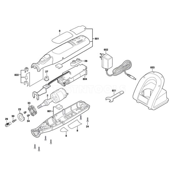 DREMEL MICRO 8050 SPARE PART NUMBER 653 - CHARGER BASE 2610033979