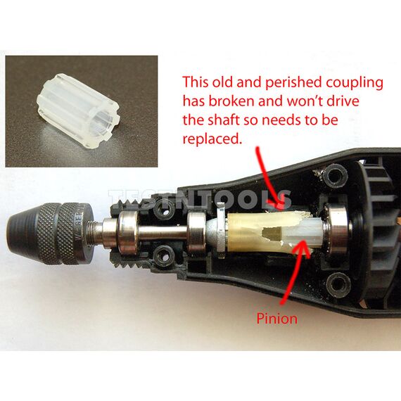 DREMEL ROTARY TOOL MOTOR PINION 2615294308, 2 DREMEL ROTARY TOOL MOTOR PINION 2615294308