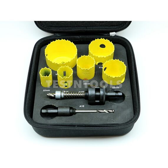 STARRETT GENERAL PURPOSE BI-METAL HOLESAW KIT DEEP CUT 6 PIECE 22-64MM