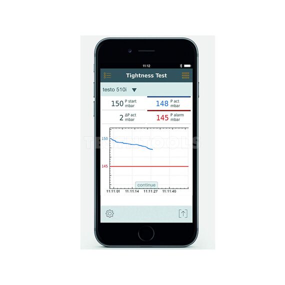 TESTO DIFFERENTIAL PRESSURE METER WITH SMART PROBE APP 510I