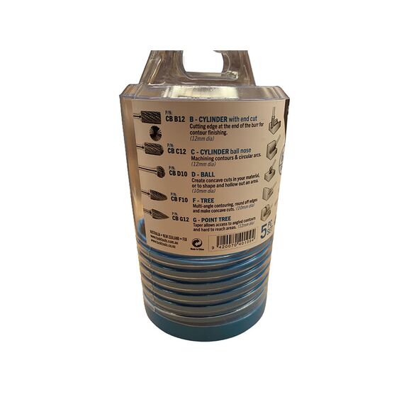 TUSK CARBIDE BURR SET 5 PIECE CB5P