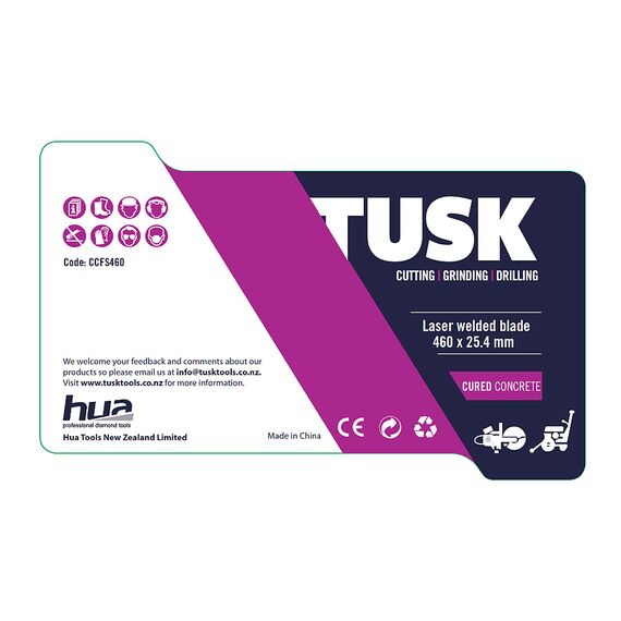 TUSK CURED CONCRETE FLOOR SAW BLADE 460MM CCFS460