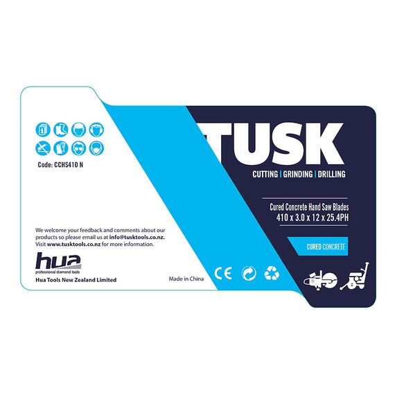 TUSK CURED CONCRETE HAND SAW BLADE 410MM NORMAL CCHS410N
