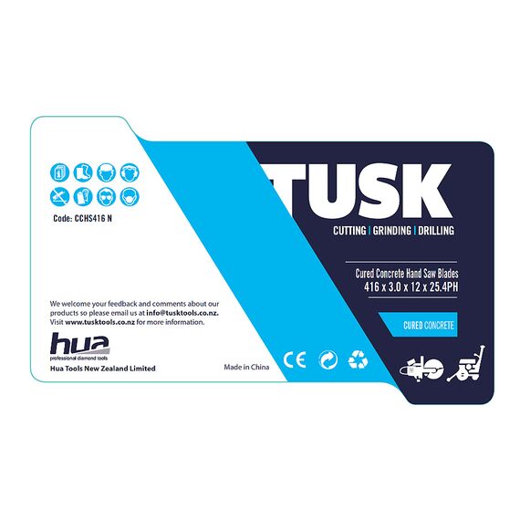 TUSK CURED CONCRETE HAND SAW BLADE 416MM NORMAL CCHS416N
