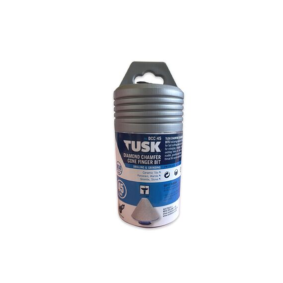 TUSK DIAMOND FINGER BIT M14 X 45MM CHAMFER CONE DCC45, 3 TUSK DIAMOND FINGER BIT M14 X 45MM CHAMFER CONE DCC45