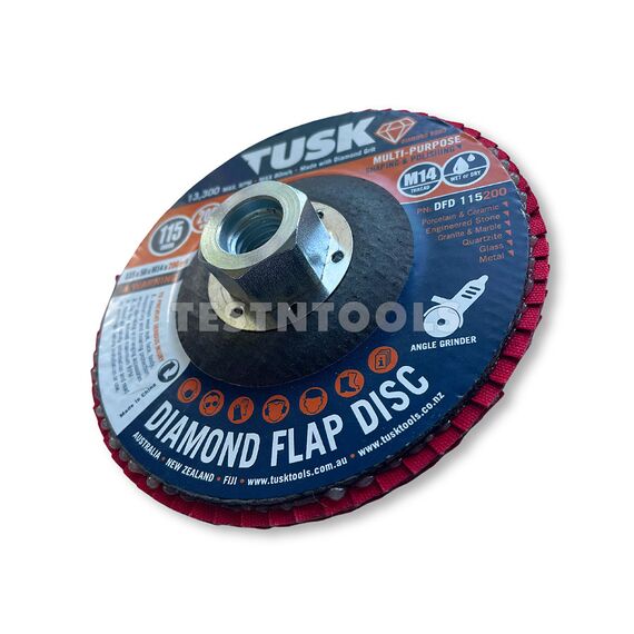 TUSK DIAMOND FLAP DISC 115MM 400 GRIT DFD115400, 3 TUSK DIAMOND FLAP DISC 115MM 400 GRIT DFD115400