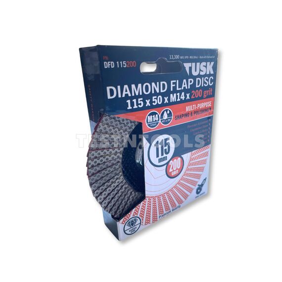 TUSK DIAMOND FLAP DISC 115MM 60 GRIT DFD11560, 3 TUSK DIAMOND FLAP DISC 115MM 60 GRIT DFD11560