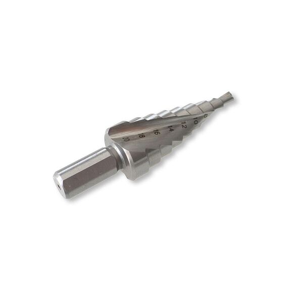 TUSK HSS STEP DRILL BIT 4MM - 20MM STRAIGHT SHANK HSD20S